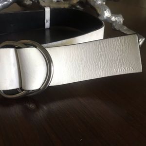 PRADA white leather belt